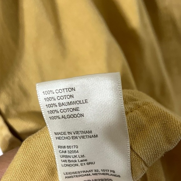 FREE PEOPLE Cheyenne Yellow Denim Mini Dress - Picture 5 of 7